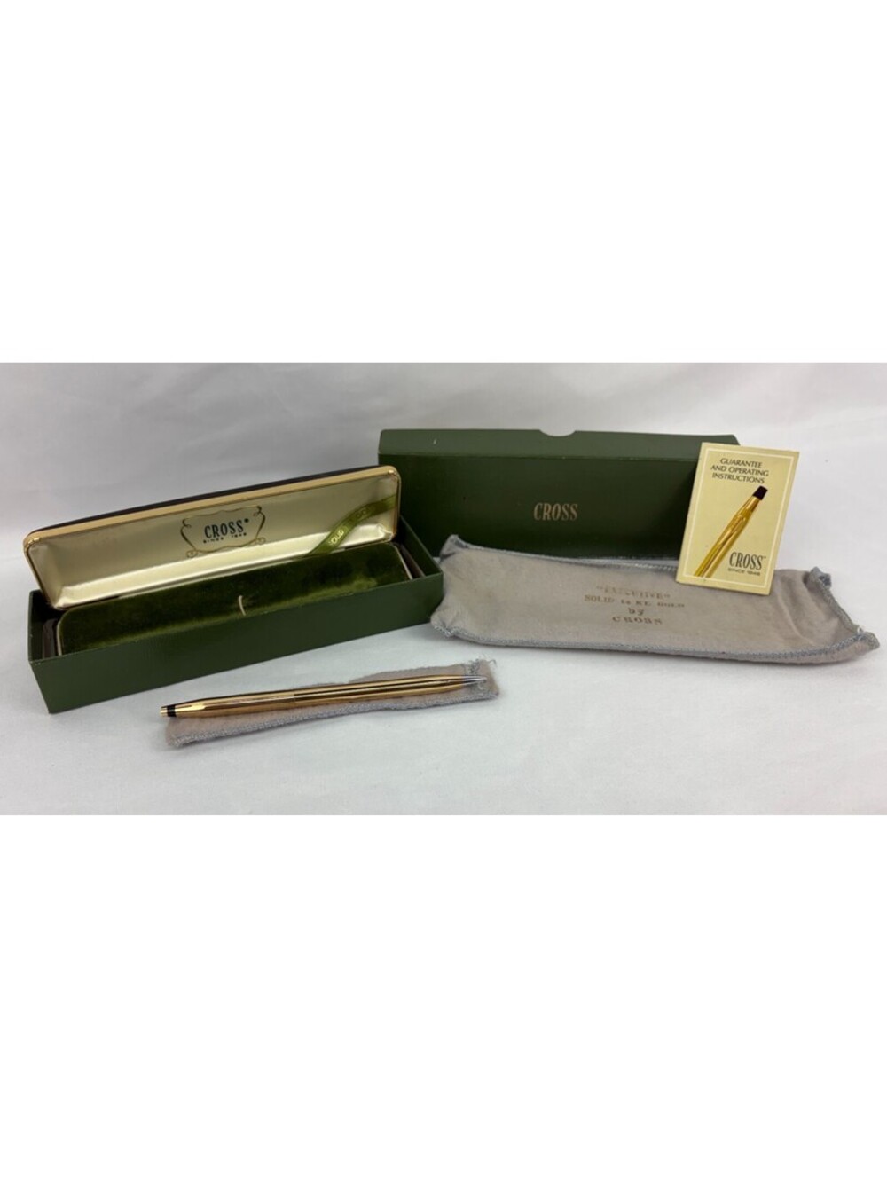 CROSS solid 14K Gold Pen No. 8002 Engraved Complete with box!